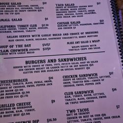 Broadway Saloon - Menu