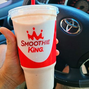 Smoothie King - Strawberry banana activator smoothie with peanut butter added - Juice Bars & Smoothies Near Me - Tucson, Arizona Smoothie King - Strawberry banana activator smoothie with peanut butter added - Juice Bars & Smoothies Near Me - Tucson, Arizona