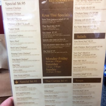 Krua Thai Restaurant - Menu - Thai Near Me - Abilene, Texas Krua Thai Restaurant - Menu - Thai Near Me - Abilene, Texas