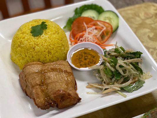 Photo of Bodhi Bowl Vegetarian Restaurant - Sacramento, CA, US. a plate of food