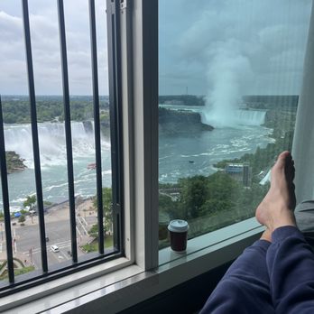 Sheraton Fallsview Hotel - Gorgeous waterfall view from 18th story room. - Hotels Near Me - Niagara Falls, Ontario Sheraton Fallsview Hotel - Gorgeous waterfall view from 18th story room. - Hotels Near Me - Niagara Falls, Ontario