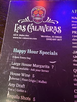 Menu photo 1 Las Calaveras Meridian, ID Menu photo 1 Las Calaveras Meridian, ID