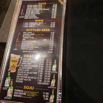 AYCE Gogi - VAN NUYS - Beer menu - Korean Near Me - Van Nuys, California