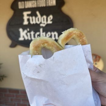 Old Danish Fudge Kitchen - Fresh, hot pretzel. - Desserts Near Me - Solvang, California Old Danish Fudge Kitchen - Fresh, hot pretzel. - Desserts Near Me - Solvang, California
