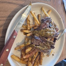 This was a wonderful arrachera skirt steak with a chimichurri sauce that was amazing on the garlic aioli fries. This was a wonderful arrachera skirt steak with a chimichurri sauce that was amazing on the garlic aioli fries.