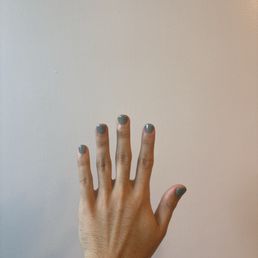 Gel mani gray color with matte top coat Gel mani gray color with matte top coat