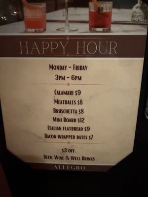 Menu photo 2 Allegro - La Verne La Verne, CA