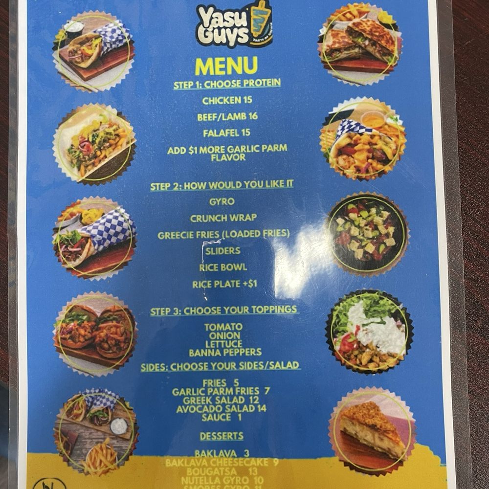 Yasu Guys - Menu 2.27.26 - Greek Near Me - Van nuys , California Yasu Guys - Menu 2.27.26 - Greek Near Me - Van nuys , California