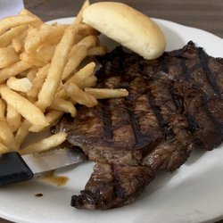 Preston's Restaurant - House ribeye and  French fries