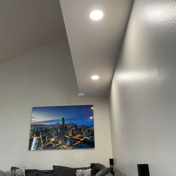 T & J Electric Services - After pic - recessed lighting on - Electricians Near Me