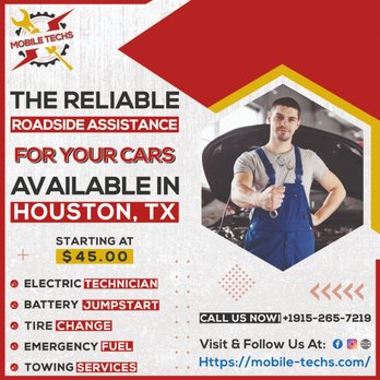 Mobile Techs - Reliable Roadside Assistance services by Mobile-Techs in Houston, Texas Call us today at: 915-265-7219 - Auto Repair Near Me - Houston, Texas Mobile Techs - Reliable Roadside Assistance services by Mobile-Techs in Houston, Texas Call us today at: 915-265-7219 - Auto Repair Near Me - Houston, Texas