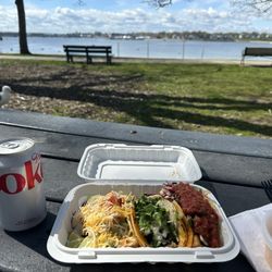 Super Taco - Tres tacos: chicken tinga, steak, and fish