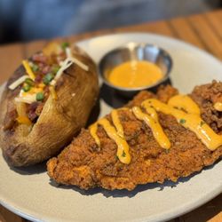 Outback Steakhouse - Bloomin' Fried Chicken (Lunch Size) with baked potato