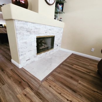 Flooring Mart - Fireplace makeover..stacked stone ledger panels - Flooring Near Me - Upland, California