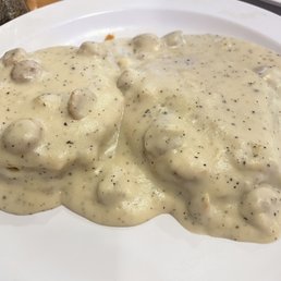Biscuits & Gravy - half order. Tasty!
