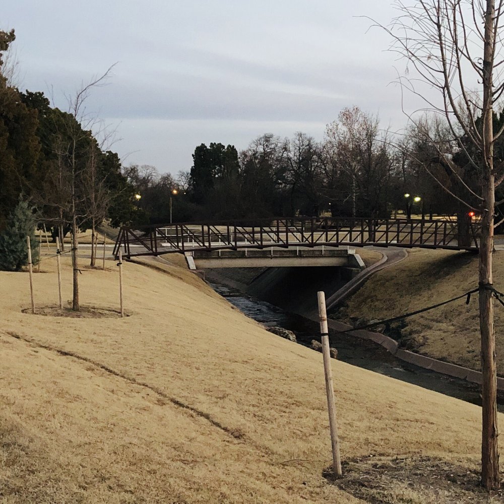 Grand Boulevard Park - Grand Blvd Park:  Pedestrian Bridge over Drainage Ditch - Parks Near Me - Nichols Hills, Oklahoma