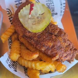 Chicken tender "lift off" style. SUPER spicy Chicken tender "lift off" style. SUPER spicy