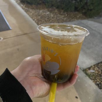 Varin’s Sweet Shop - Peach green tea with tapioca in a flimsy cup. - Desserts Near Me - Murfreesboro, Tennessee Varin’s Sweet Shop - Peach green tea with tapioca in a flimsy cup. - Desserts Near Me - Murfreesboro, Tennessee