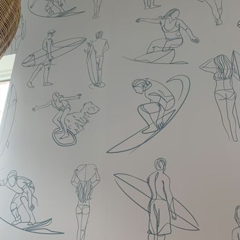 Cove Brewery - More fun beach theme wallpaper in the bar. - Brewpubs Near Me - Deerfield Beach, Florida
