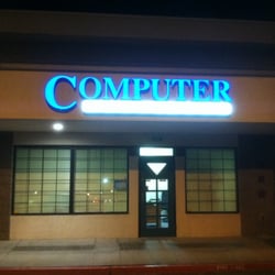 Computer Services of Albuquerque - Our new sign at night.