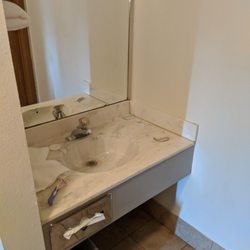 Sink outside the bathroom