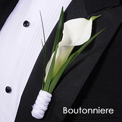 Flowers By Robert Taylor - Calla lily boutonnier $16.99 #B2