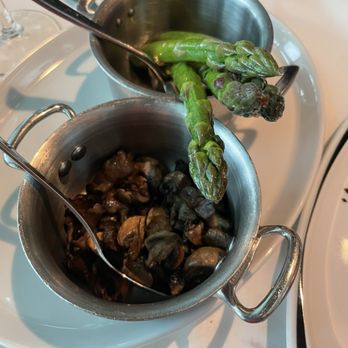 Chop Steakhouse & Bar - Mushrooms and asparagus - Steakhouses Near Me - Vancouver, British Columbia