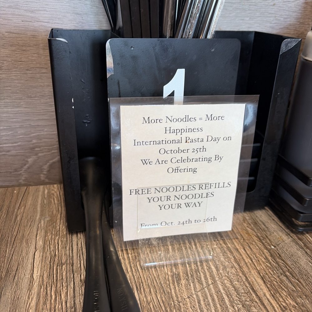 Extra free noodles weekend Extra free noodles weekend