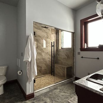 J A Goodson Construction LLC - Another view of the custom shower! (10' tall, fully tiled ceiling. 12" x 24" porcelain tile) - General Contractors Near Me - Kent, Ohio J A Goodson Construction LLC - Another view of the custom shower! (10' tall, fully tiled ceiling. 12" x 24" porcelain tile) - General Contractors Near Me - Kent, Ohio