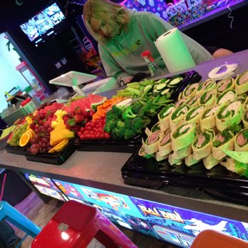 Arcave Room - Birthday food spread (not sure if this was provided by the facility) - Arcades Near Me - Glendale, California Arcave Room - Birthday food spread (not sure if this was provided by the facility) - Arcades Near Me - Glendale, California