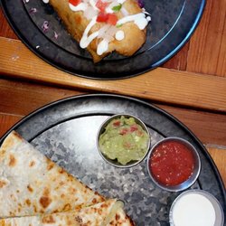Los Cuervos Taqueria Y Cantina - Chicken Burrito & Chicken Quesadillas