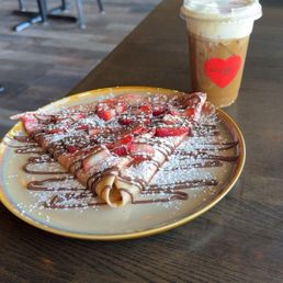 Love letter crepe and latte Love letter crepe and latte