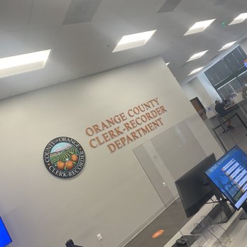 Orange County Clerk Recorder - I was in and out in less than 10 mins. I came here to register my business name. GREAT SERVICE! - Public Services & Government Near Me - Anaheim, California Orange County Clerk Recorder - I was in and out in less than 10 mins. I came here to register my business name. GREAT SERVICE! - Public Services & Government Near Me - Anaheim, California