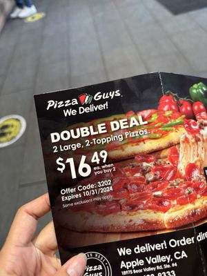 Menu photo 2 Pizza Guys Apple Valley, CA