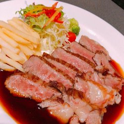 Asakusa - Japanese Wagyu beef steak. You can check out its beautiful marbling at Asakusa. Chef's recommendation to cook is medium rare.