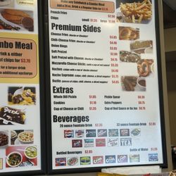 Boz's Hot Dogs - Do you want any sides? Also, any beverages?