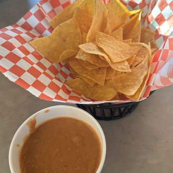 Birria - Bite los Arcos - chips and side of beans - Mexican Near Me - Las Vegas, Nevada