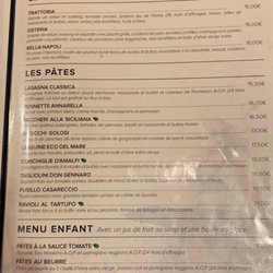 Osteria Pizzeria da Bartolo - Menu but only one page