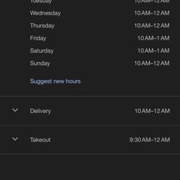 Hours shown online
