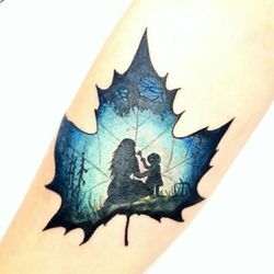 Farbspiel Tattoo - mutterliebe ahorn tattoo design