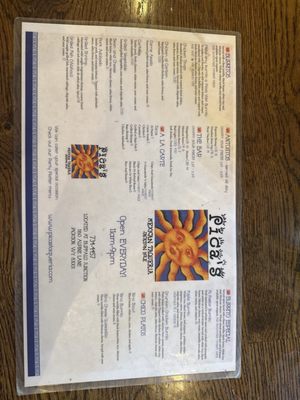 Menu photo 1 Pica's Mexican Taqueria Jackson, WY