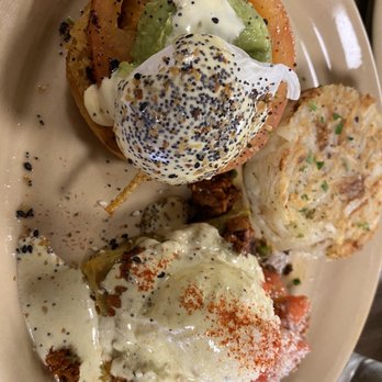 Snooze, an A.M. Eatery - Smashed avocado Benny and Chile Verde Benny w. Soyrizo - Breakfast & Brunch Near Me - Phoenix, Arizona Snooze, an A.M. Eatery - Smashed avocado Benny and Chile Verde Benny w. Soyrizo - Breakfast & Brunch Near Me - Phoenix, Arizona