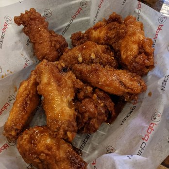 bb.q Chicken - Bone in wings (medium) in honey garlic flavor - Korean Near Me - Arlington, Texas bb.q Chicken - Bone in wings (medium) in honey garlic flavor - Korean Near Me - Arlington, Texas