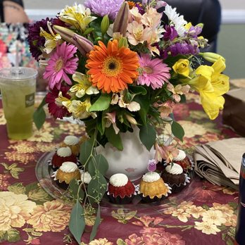 Nothing Bundt Cakes - I ordered the cupcake assortment and put them around the flowers for my receptionist birthday! - Desserts Near Me - Brea, California