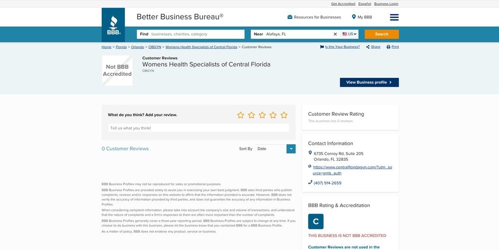 WOMEN’S HEALTH SPECIALISTS OF CENTRAL FLORIDA Updated August 2024