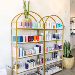 Bombshell Studio Salon - "Elevate your hair game with top-tier products from Unite, Kevin Murphy, Shibui, Moroccanoil, and 1821.