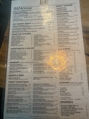 Menu photo 3 Aoki Teppanyaki Miami, FL