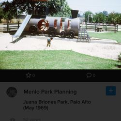 Juana Briones Park - The train was ideal