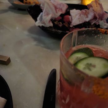 Animae - Drink and beet salad - Asian Fusion Near Me - San Diego, California Animae - Drink and beet salad - Asian Fusion Near Me - San Diego, California