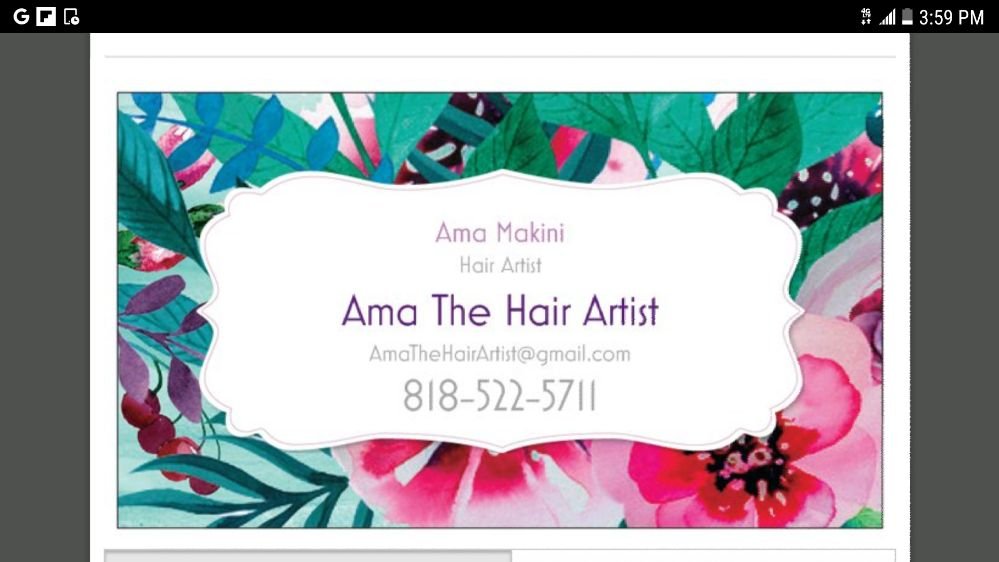 Ama The Hair Artist Logo